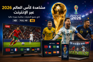 كأس العالم 2026، مشاهدة كأس العالم، مباريات كأس العالم 2026، بث مباشر كأس العالم، متابعة مباريات المونديال، مشاهدة كرة القدم عبر الإنترنت، World Cup 2026، FIFA World Cup 2026.